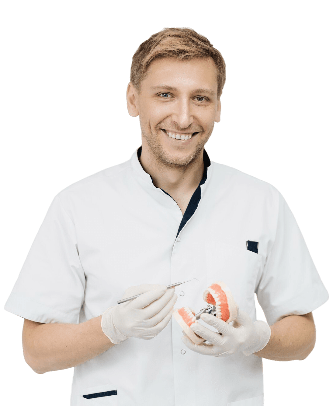 Dentist with patient